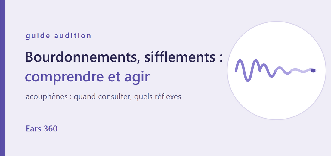 Onde sonore qui s'apaise — comprendre les bourdonnements et sifflements d'oreille (acouphènes)