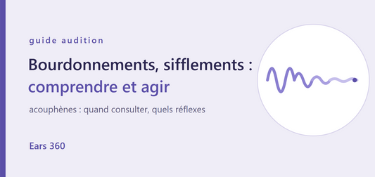 Onde sonore qui s'apaise — comprendre les bourdonnements et sifflements d'oreille (acouphènes)