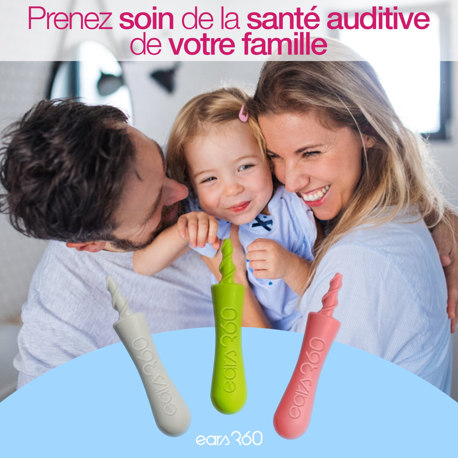 Ear 360 Rotation Ears 360 - Le coton tige réutilisable en silicone à spirale – Ears 360 ...